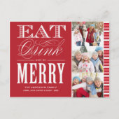 メリーがと縞で飾ります%PIPE%の休日の写真の郵便はがきをあって下さい シーズンポストカード (正面)