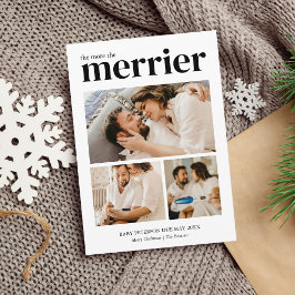 メリーが増えればクリスマスももっと楽しくなる 妊娠中の幸せな現代的なクリスマス シーズンカード
