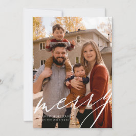 メリーが筆記体で書かれた全面ポートレート シーズンカード