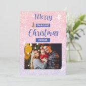 メリーきらめくChristmas Family Greeting Card 招待状 (スタンド正面)