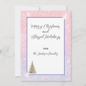 メリーきらめくChristmas Family Greeting Card 招待状 (裏面)