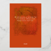 メリーすてき芸術的ハート絵を描の金ゴールド 箔シーズンカード (裏面)