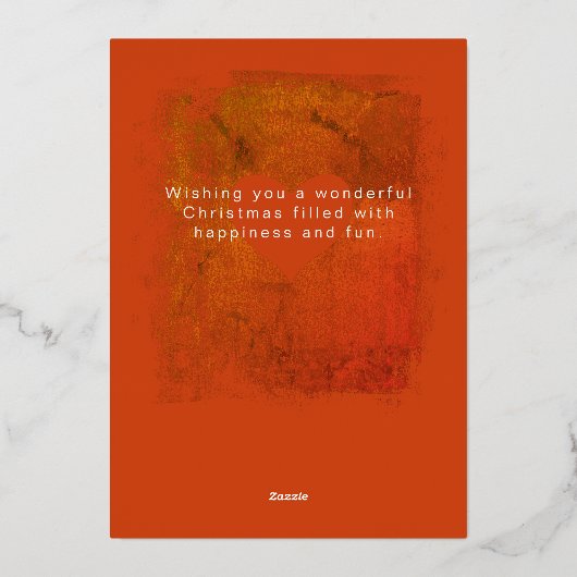 メリーすてき芸術的ハート絵を描の金ゴールド 箔シーズンカード (裏面)