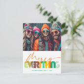 メリーすべてカラフルな休日の写真の郵便はがき シーズンポストカード (スタンド正面)