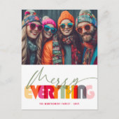 メリーすべてカラフルな休日の写真の郵便はがき シーズンポストカード (正面)