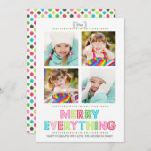 メリーすべてコラージュの写真の休日カード シーズンカード (正面/裏面)