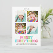 メリーすべてコラージュの写真の休日カード シーズンカード (スタンド正面)
