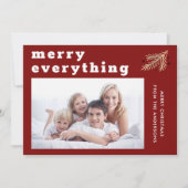 メリーすべてモダンの赤い写真 シーズンカード (正面)