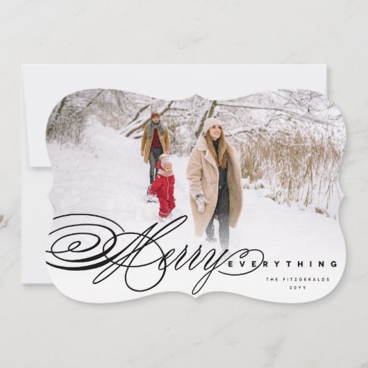 メリーすべて原稿のモダンな休日の写真カード シーズンカード (正面)