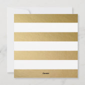 メリーすべて金ゴールドの正方形の写真の休日カード シーズンカード (裏面)