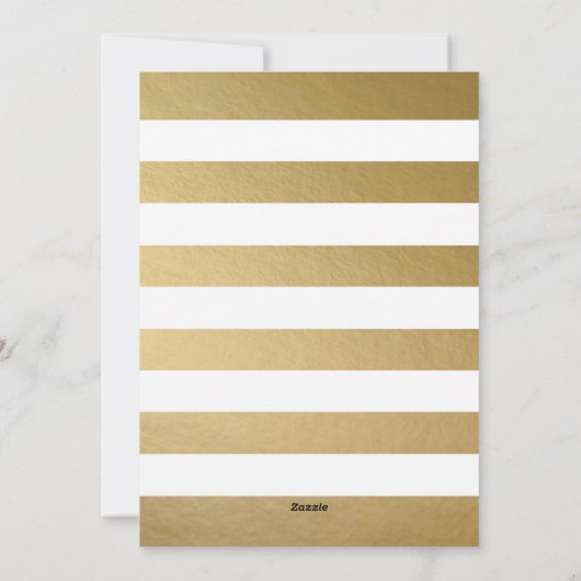 メリーすべて金ゴールドの縦の写真の休日カード シーズンカード (裏面)