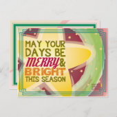 メリーで及び明るいクリスマスカード シーズンポストカード (正面/裏面)
