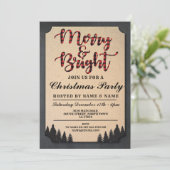 メリーで及び明るいクリスマス・パーティの休日の点検のクリスマス 招待状 (スタンド正面)