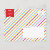 メリーで及び明るい家族写真のクリスマスのモダンなタイプ シーズンポストカード (裏面)