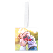 メリーで及び明るい3つの写真の立方体のクリスマスのオーナメント キューブオーナメント (正面)