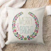 メリーで及び明るくモダンな森林休日の枕 クッション (ブランケット)