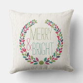 メリーで及び明るくモダンな森林休日の枕 クッション (裏面)