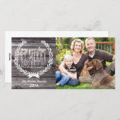 メリーで及び明るく素朴な木 シーズンカード (正面/裏面)