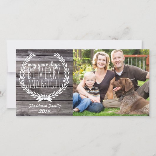メリーで及び明るく素朴な木 シーズンカード (正面)