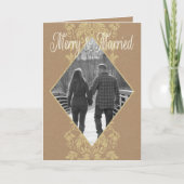 メリーで及び結婚したな休日の結婚式は感謝していしています サンキューカード (正面)