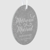 メリーで及び結婚したな初めてのクリスマスの写真のオーナメント オーナメント (正面)