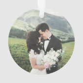 メリーで及び結婚したな初めてのクリスマスの写真のオーナメント オーナメント (裏面)