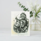 メリーで古いサンタクロース シーズンポストカード (スタンド正面)