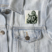 メリーで古いサンタクロース 缶バッジ (インサイチュ)