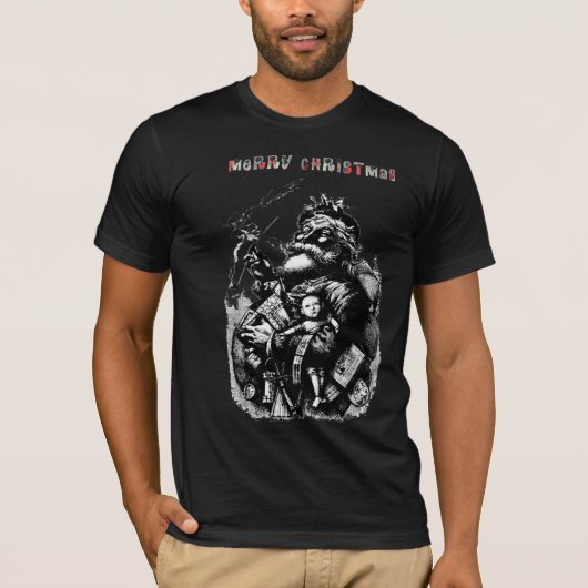 メリーで古いサンタクロース Tシャツ (正面)