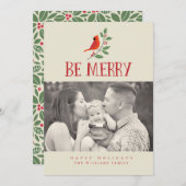 メリーで基本的なクリスマスの写真カードがあって下さい シーズンカード (正面/裏面)