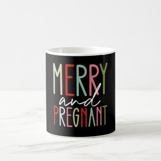 メリーで妊婦のマタニティクリスマスママ コーヒーマグカップ (中央)
