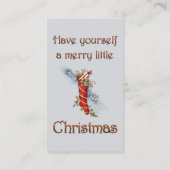 メリーで小さいクリスマスのストッキング 名刺 (裏面)