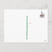 メリーで小さいクリスマスのワイングラスの郵便はがき(緑) シーズンポストカード (裏面)