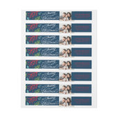 メリーで小さいクリスマスの差出人住所の覆いのラベル ラップアラウンドラベル (シート)