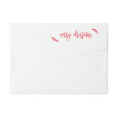 メリーで小さいクリスマスの差出人住所ラベル ラップアラウンドラベル (裏面)