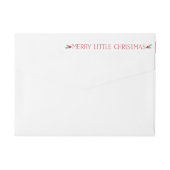 メリーで小さいクリスマスの差出人住所ラベル ラップアラウンドラベル (裏面)