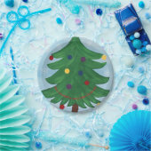 メリーで小さいクリスマスの紙皿 ペーパープレート (パーティー)