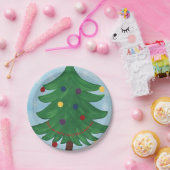 メリーで小さいクリスマスの紙皿 ペーパープレート (パーティー)