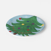 メリーで小さいクリスマスの紙皿 ペーパープレート (アングル)