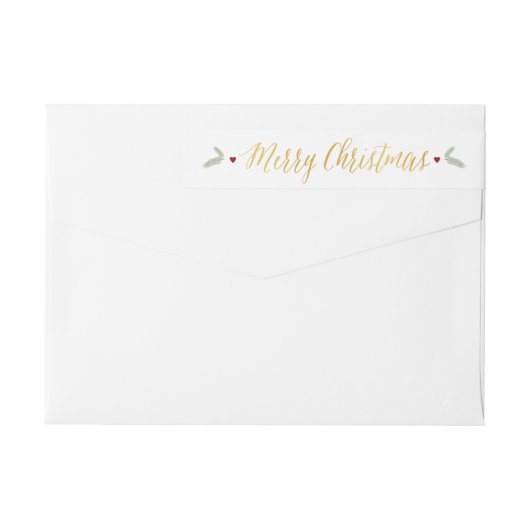 メリーで小さいクリスマス-差出人住所ラベル ラップアラウンドラベル (裏面)