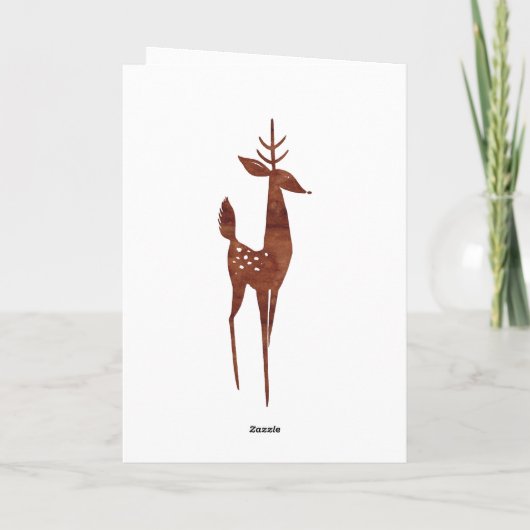 メリーで祝福されたクリスマスの水彩画クリスマス シーズンカード (裏面)