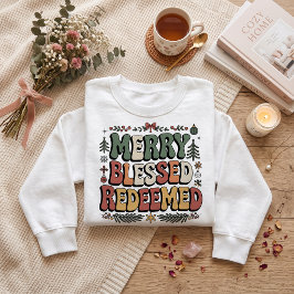 メリーで祝福され救われたクリスマス スウェットシャツ