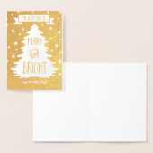 メリーで、明るいカスタムな金ゴールドのクリスマスツリー 箔カード (ディスプレー)