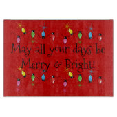 メリーで、明るいクリスマスのまな板 カッティングボード (正面)