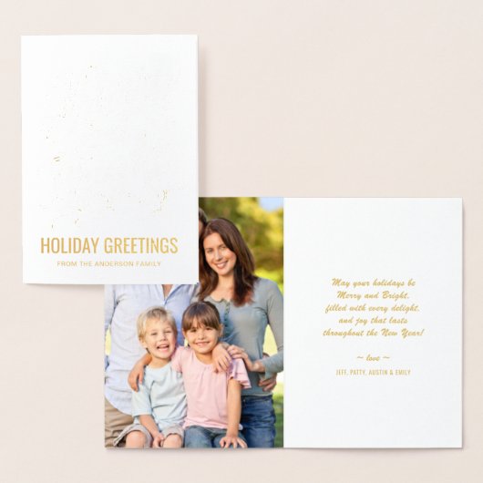 メリーで、明るいクリスマスのタイポグラフィの休日ホイル 箔カード (ディスプレー)