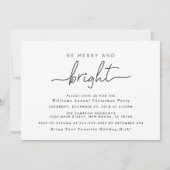 メリーで、明るいクリスマスのパーティの招待状 招待状 (正面)