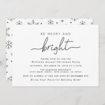 メリーで、明るいクリスマスのパーティの招待状
