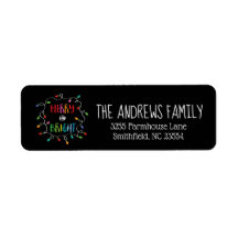 メリーで、明るいクリスマスの照明の差出人住所