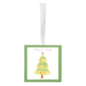 メリーで、明るいティッシュの箱の蓋 キューブオーナメント (右)