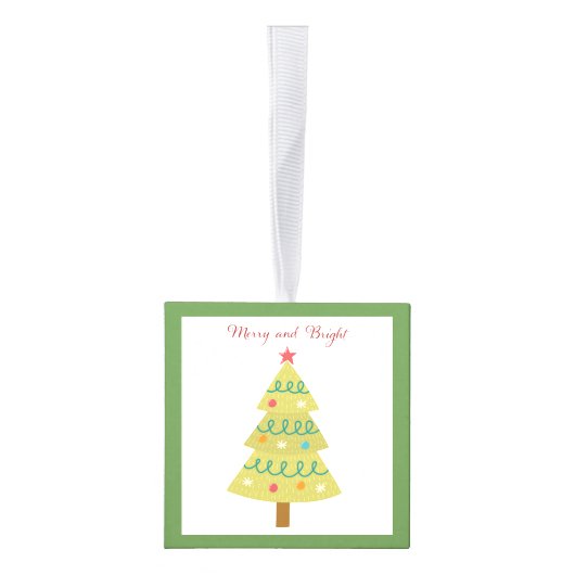 メリーで、明るいティッシュの箱の蓋 キューブオーナメント (右)